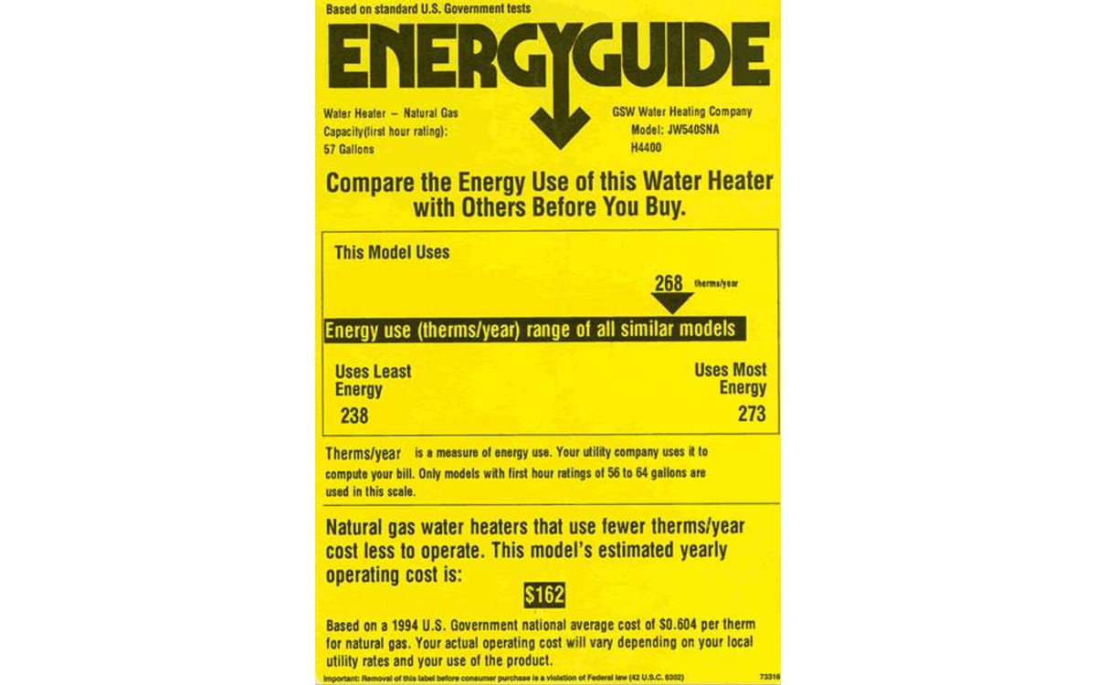 Sari EnergyGuide Etiketi ve ENERGY STAR: Beyaz Esyada Gercek Maliyet